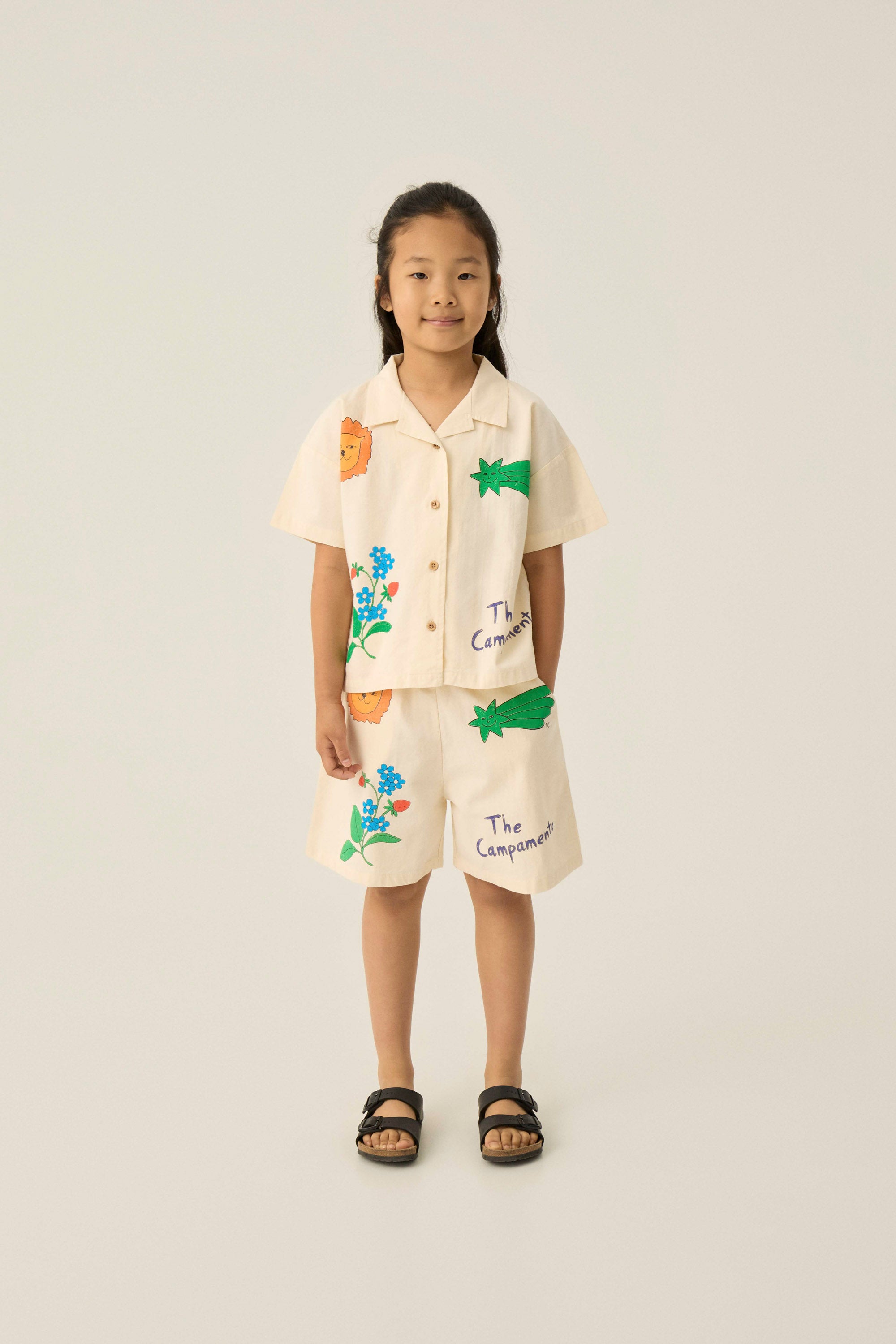 Drawings Ecru Shorts