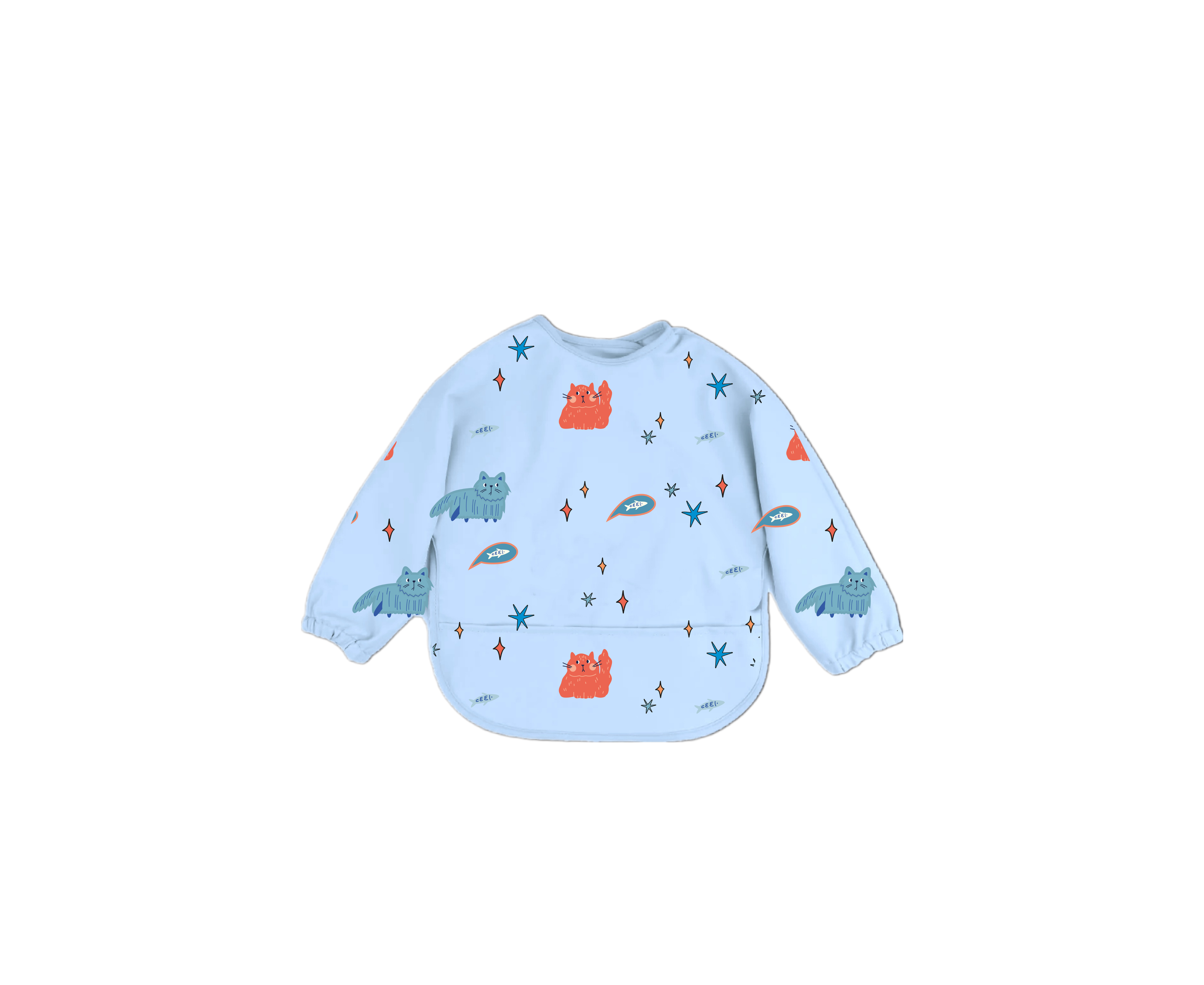 Long Sleeve Bib Meowtiful Cats