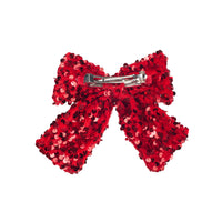 Sequin Velvet Bow Clip