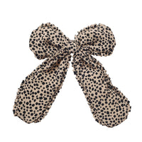Leopard Love Frilly Bow Clip