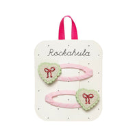 Sweet Heart Bow Clips