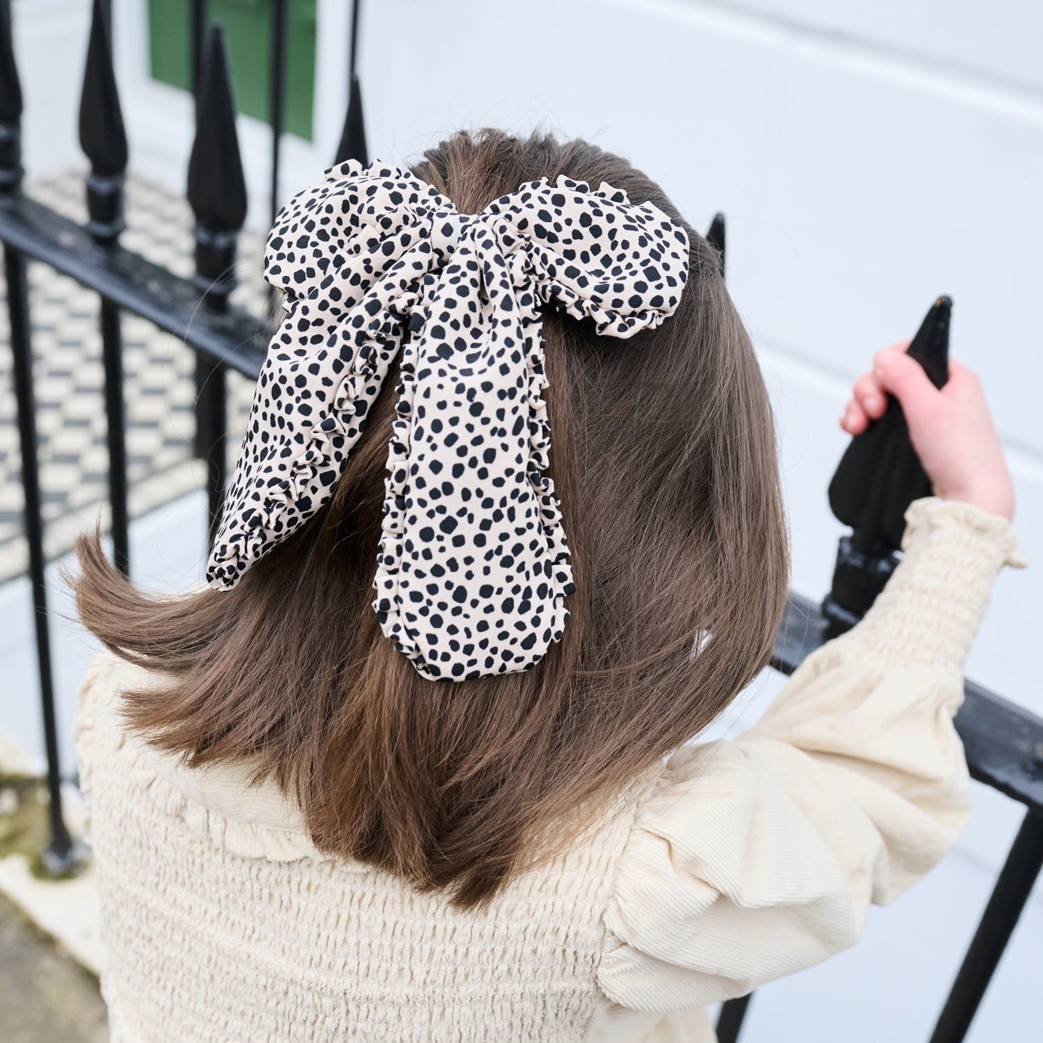 Leopard Love Frilly Bow Clip