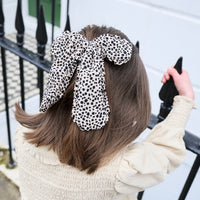 Leopard Love Frilly Bow Clip