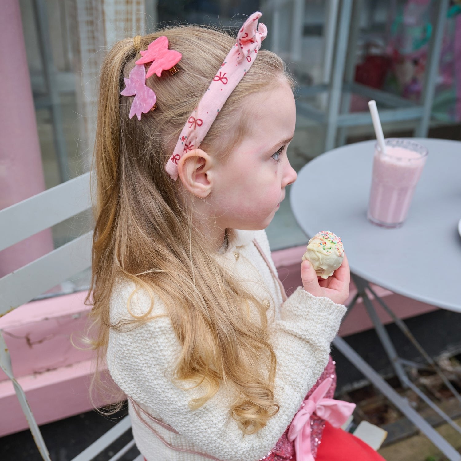 Pretty in Pink Acetate Bow Clips