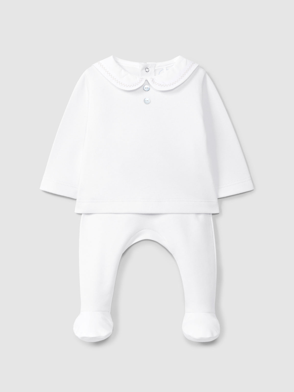 2 Pieces Babysuit (0010-White)
