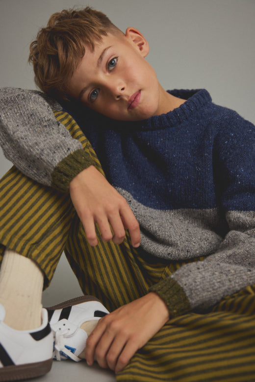 Tweed Tricot Knit Sweater