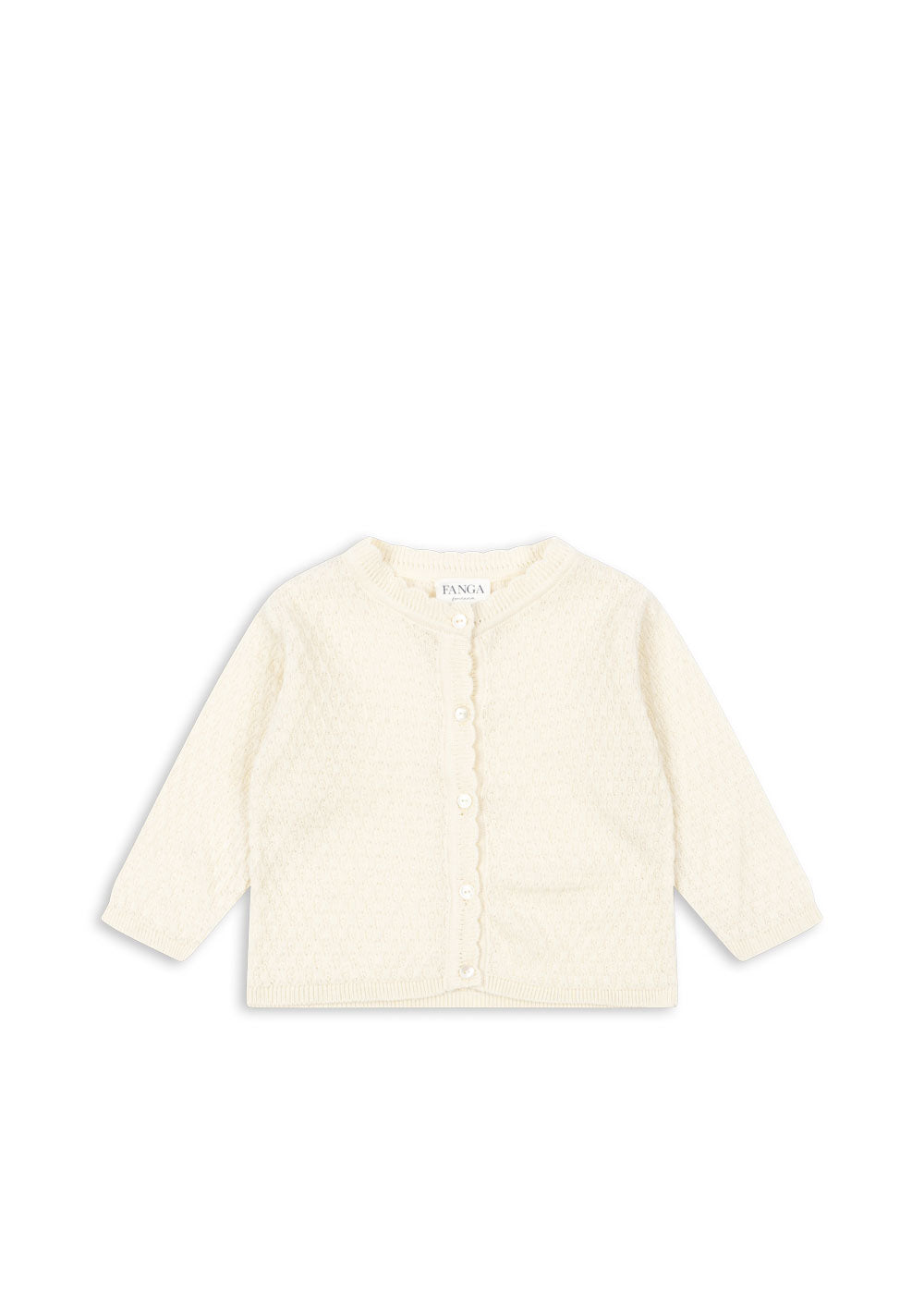Venti Pointelle Cardigan/Antique White