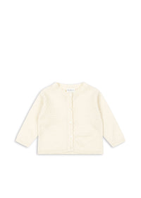 Venti Pointelle Cardigan/Antique White