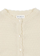Venti Pointelle Cardigan/Antique White