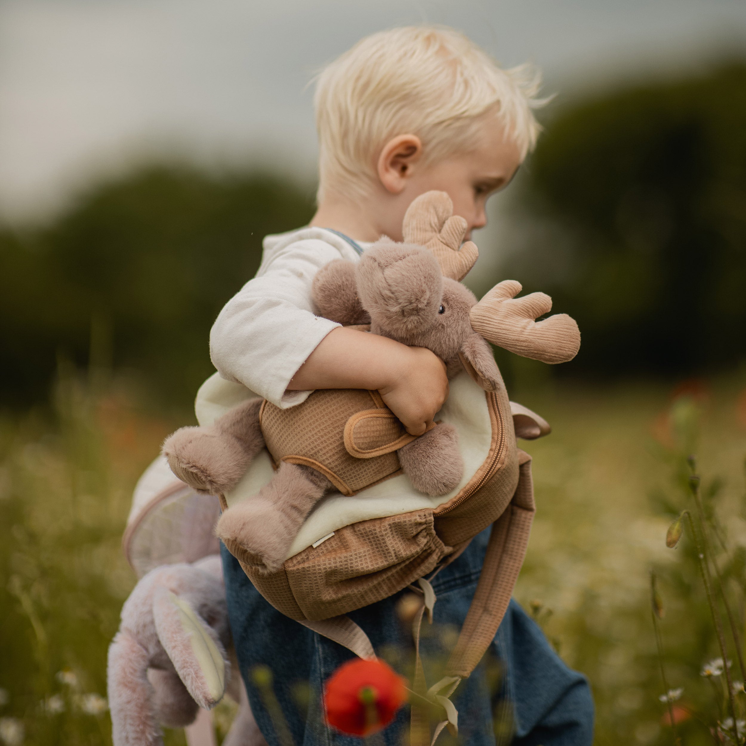 "Moonkie Hug & Go™ Toddler Backpack (Mossy Reindeer) "