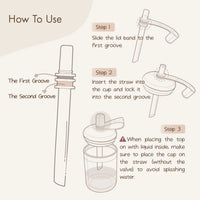Silicone Training Cup With Straws (Sand)