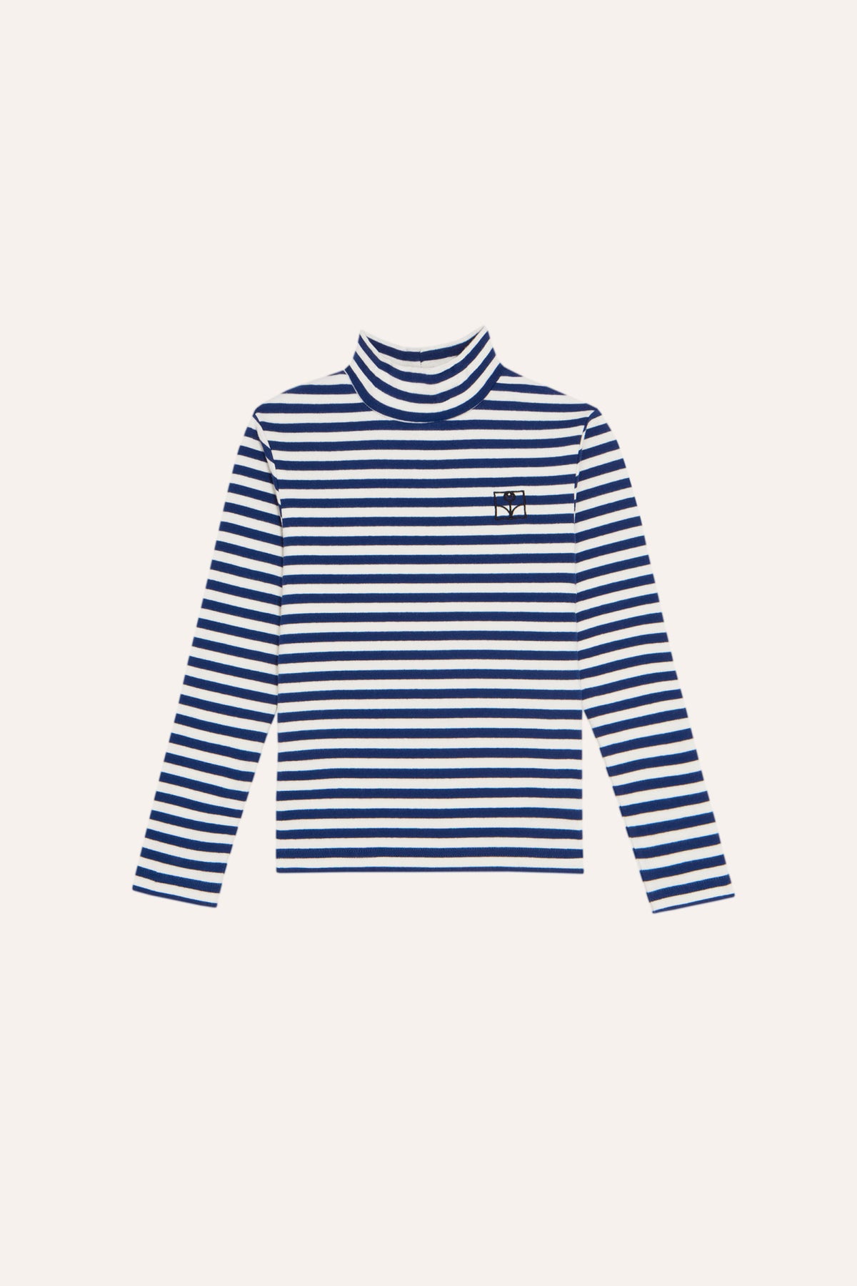 Blue Stripes Turtle Neck Tshirt