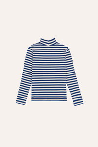 Blue Stripes Turtle Neck Tshirt