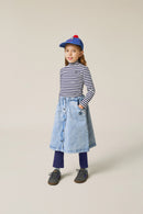 Blue Stripes Turtle Neck Tshirt