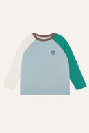 Light Blue Color Block Tshirt