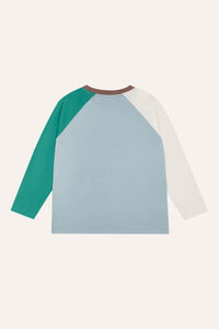 Light Blue Color Block Tshirt