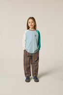 Light Blue Color Block Tshirt