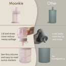 Silicone Training Cup With Straws (Sand)