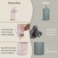 Silicone Training Cup With Straws (Sand)