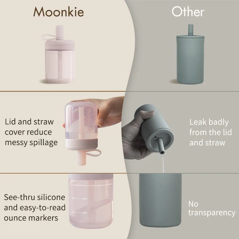 Silicone Training Cup With Straws (Sand)
