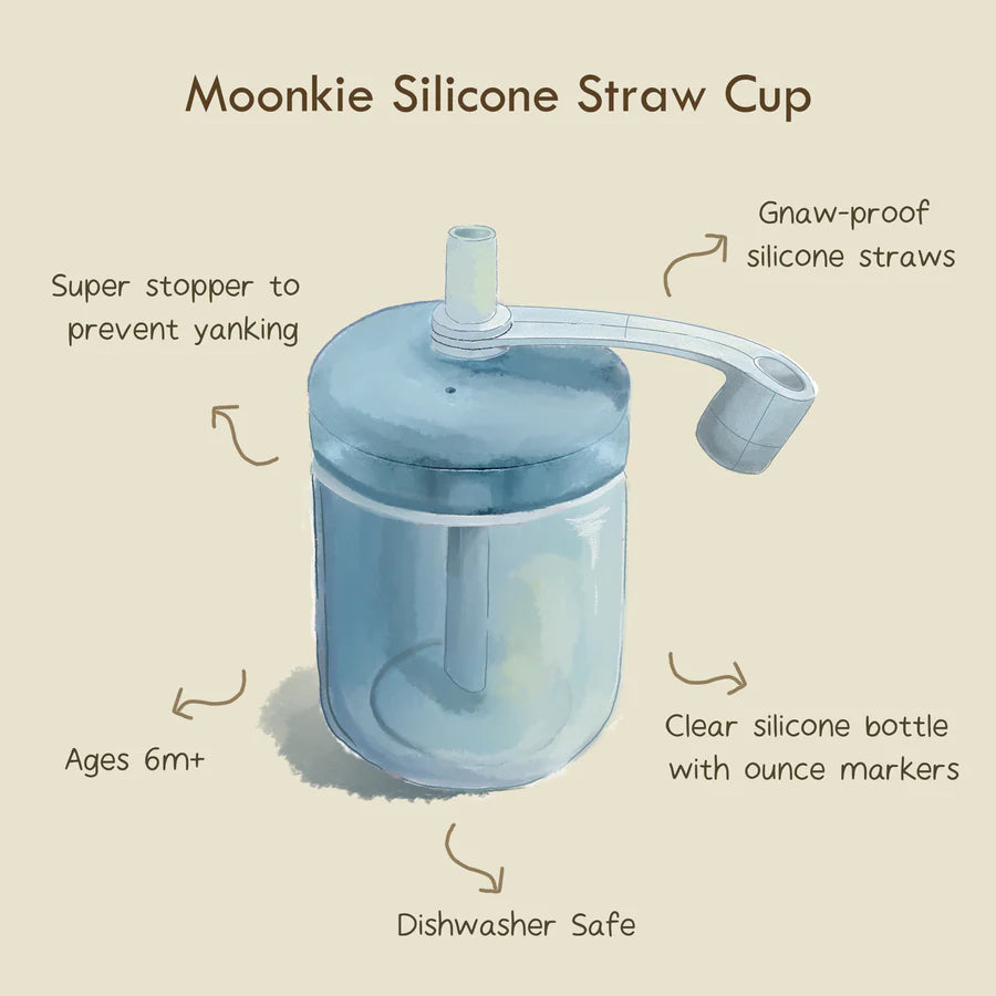 Silicone Training Cup With Straws (Soft Lilac)