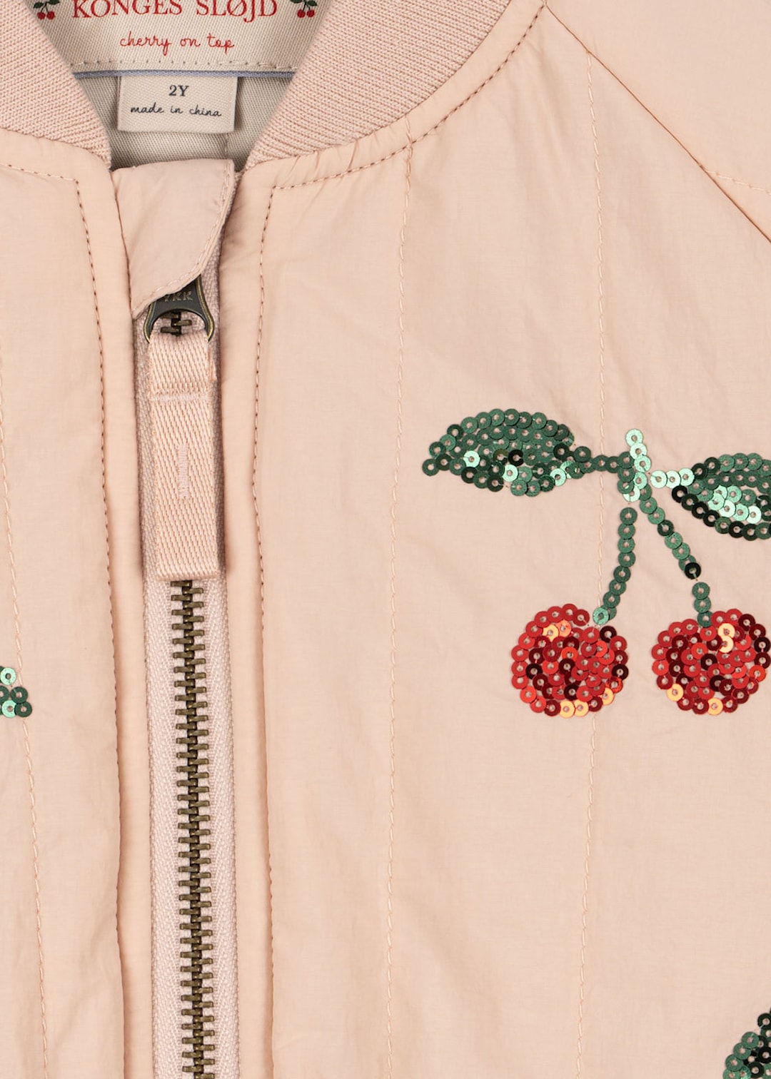 Juno Sequin Bomber Jacket (Cameo Rose)
