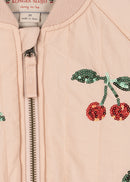 Juno Sequin Bomber Jacket (Cameo Rose)