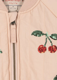 Juno Sequin Bomber Jacket (Cameo Rose)