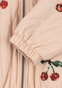 Juno Sequin Bomber Jacket (Cameo Rose)