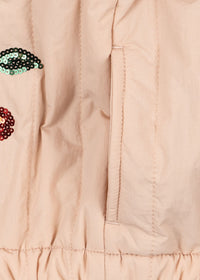 Juno Sequin Bomber Jacket (Cameo Rose)